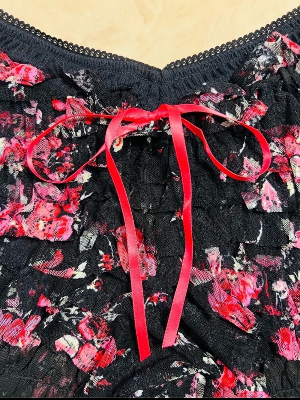 NWT Intimately by Free People Feeling for Shorties Black Ruffled Lace Shorties - Picture 5 of 11